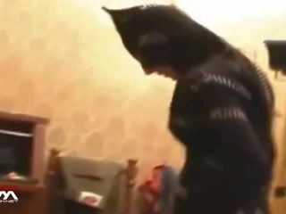 Masked catwoman digawe nggo tangan nggodha & denial session