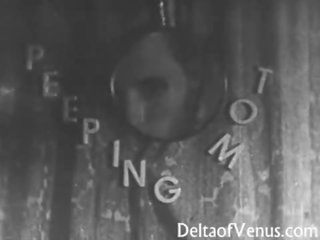 葡萄收穫期 x 額定 夾 20世紀50年代 - 偷窺 他媽的 - peeping 湯姆