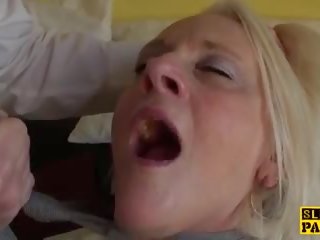 Facefucked British Granny Fingered in Her Ass: Free Porn 7f