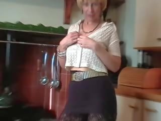 British Blonde Mature Does Striptease And Toys Her Pussy